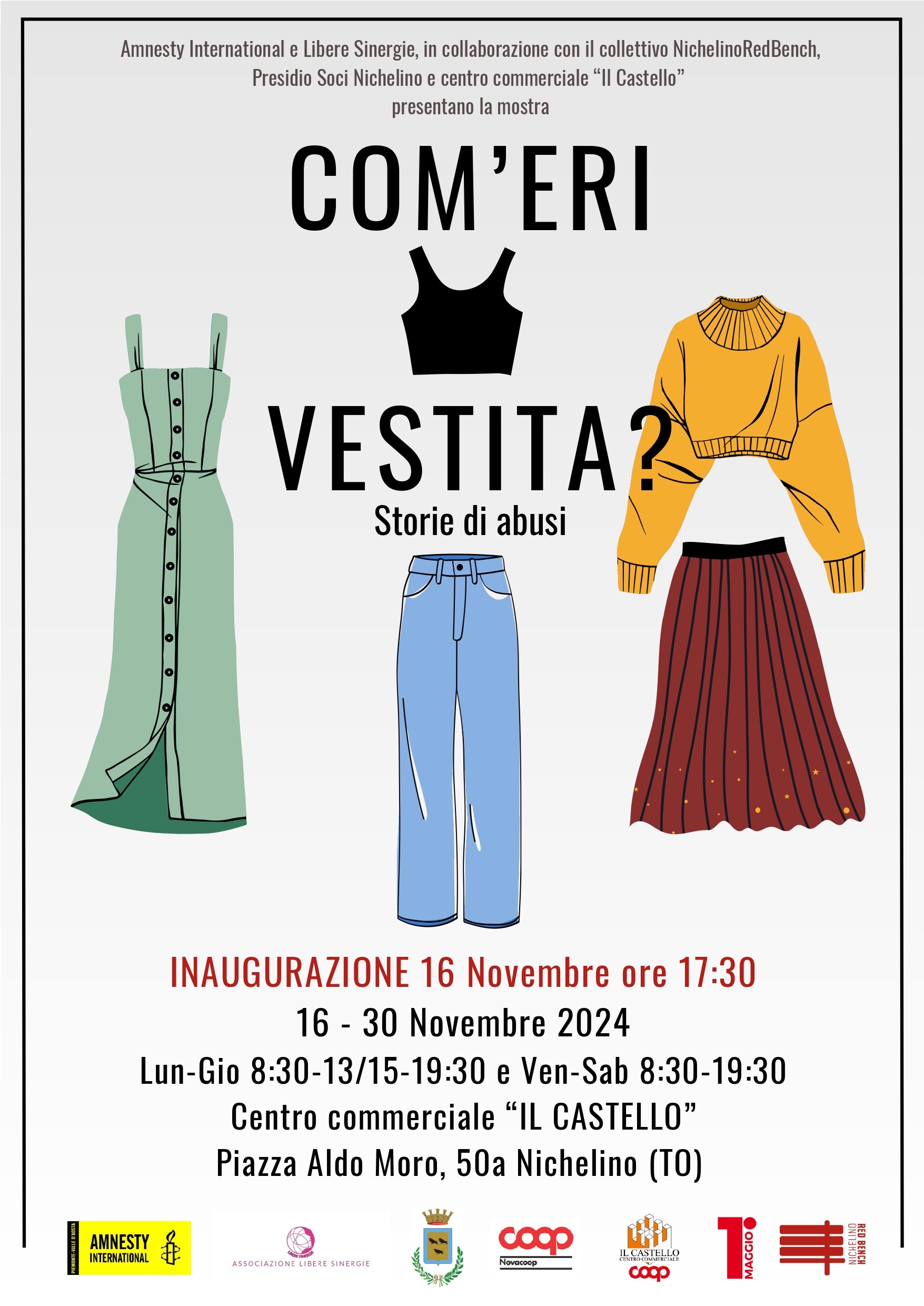 Mostra “Com’eri vestita?” allestita per la rassegna comunale del 25 novembre
