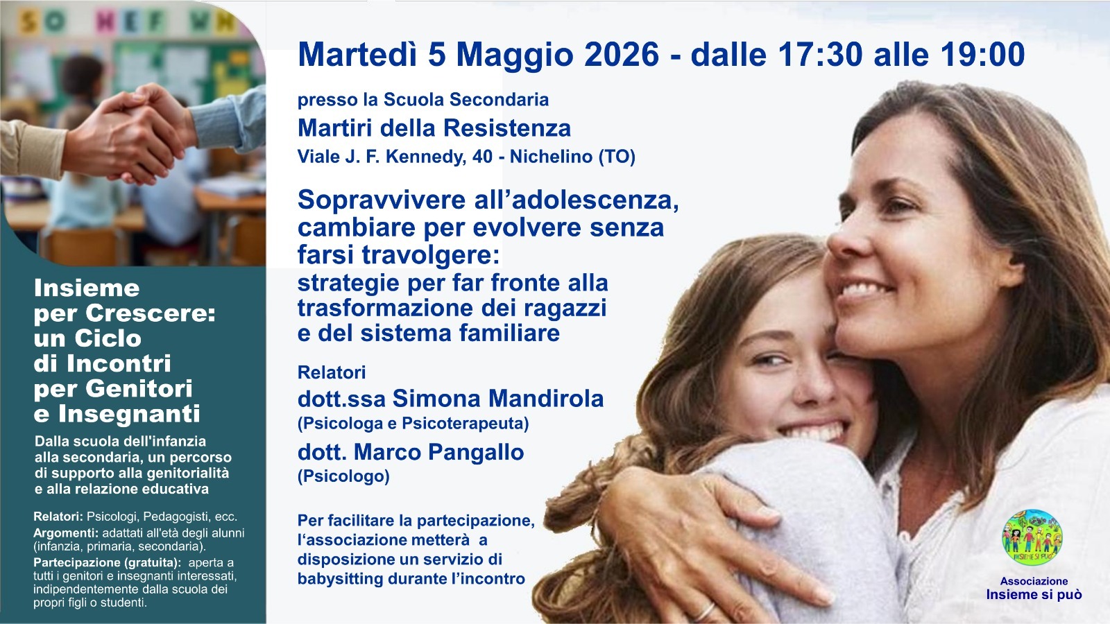 ✨ Insieme per Crescere: un Ciclo di Incontri per Genitori e Insegnanti