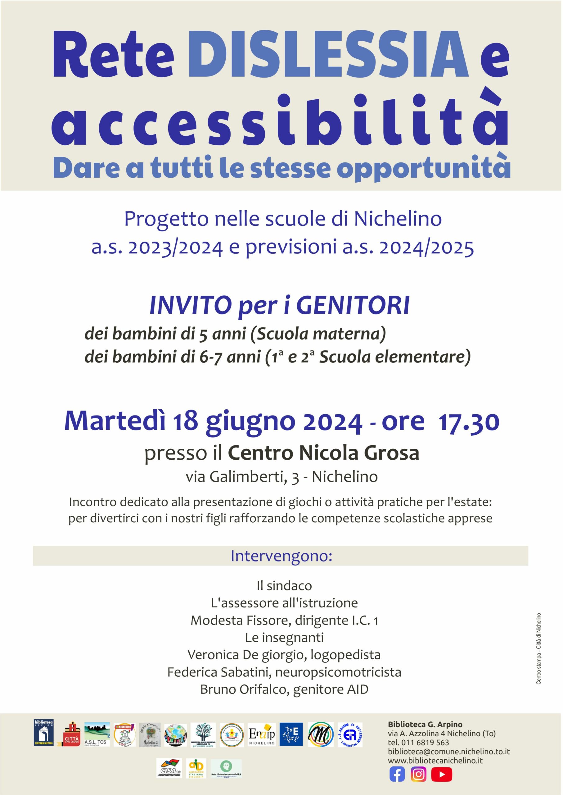 Rete dislessia e accessibilità: dare a tutti le stesse opportunità – Martedì 18 giugno ore 17:30